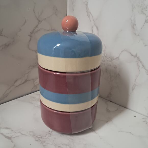 NEW Opalhouse Ceramic Stacking Kitchen or Bathroom Canister Set - Picture 1 of 4
